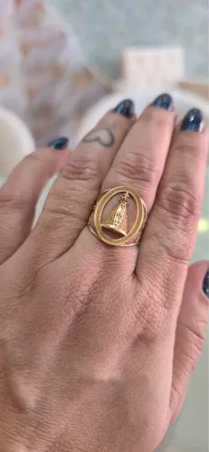 Anel nossa senhora em ouro