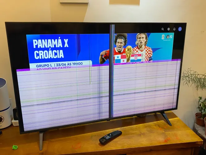 Smart TV LG 50UQ8050PSB Tela Quebrada - Placas Funcionando Perfeitamente