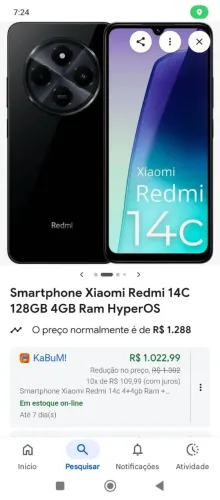 Celular 14c 256 gb 8 ram