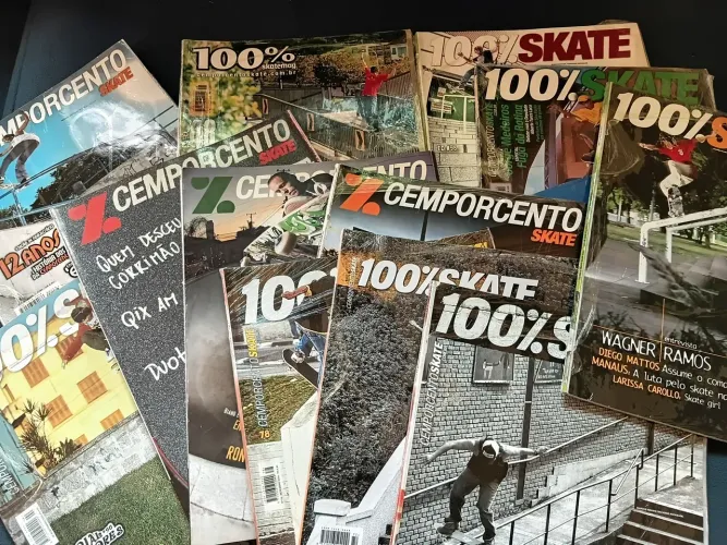 Revistas 100% e tribo skate novinhas.