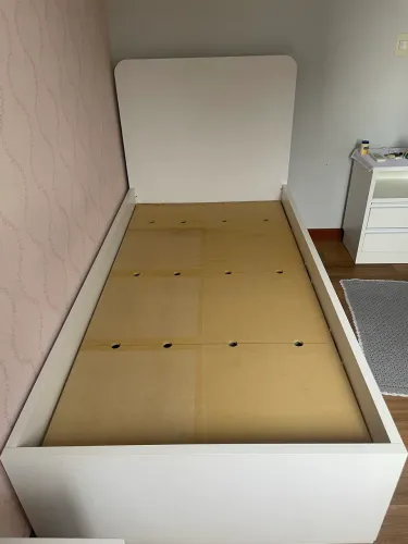 Cama MDF Solteiro c/ Nicho e Cabeceira 2mx1m!