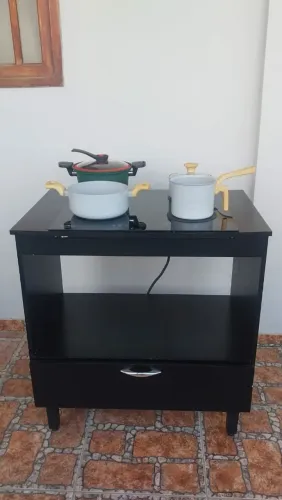 Fogão de Indução + Gabinete completo + Panelas de indução