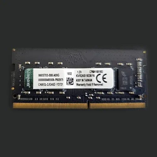 Memória Notebook Kingston 16GB DDR4 2666MHz KVR26S19D8/16