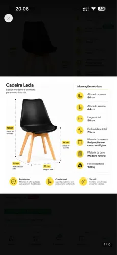Cadeira Escritório Design Tulipa