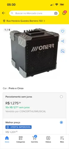 Caixa de som onerr 20W instrumentos / voz