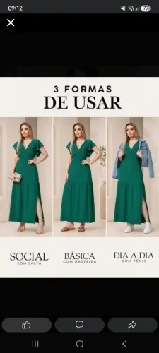 Vestido longo verde