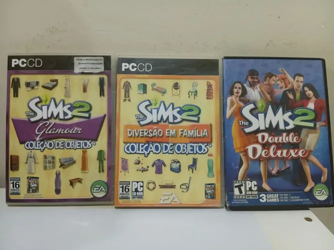 Kit com 3 jogos The Sims 2