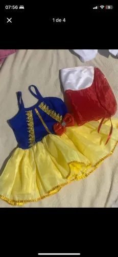 fantasia para mesversario da branca de neve 