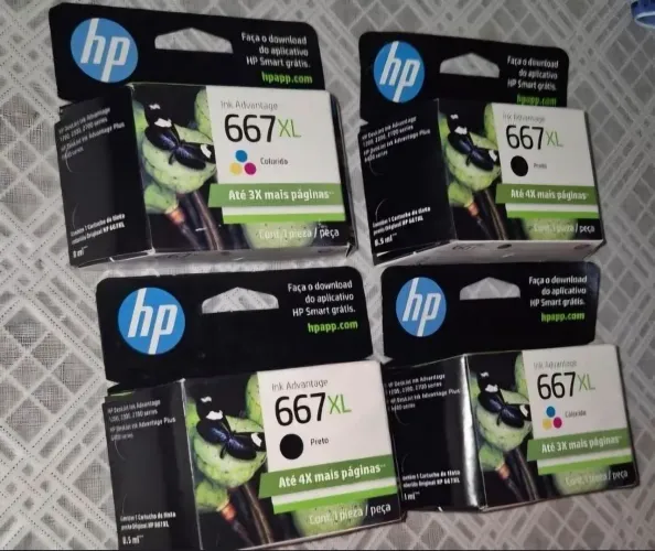 Cartuchos de Tinta HP Ink Advantage 667XL (Originais HP)