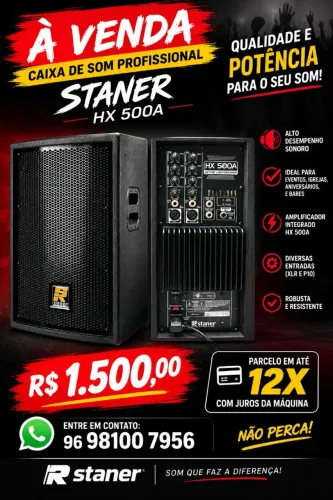 Caixa ativa Staner HX 500