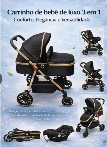 Carrinho de bebê + Bebê conforto