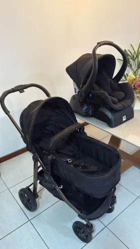  kit Carrinho  de bebe Moises + bebe conforto + base