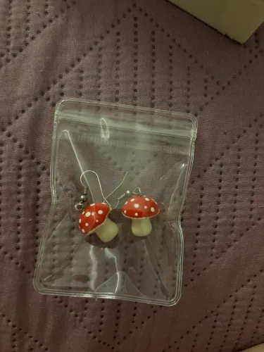 Brinco Artesanal Cogumelos vermelhos