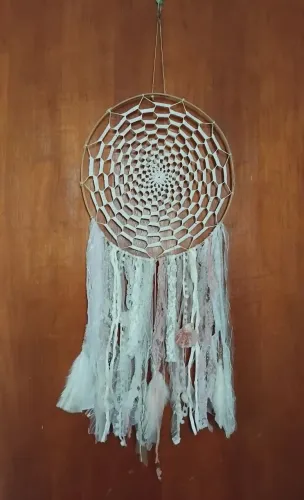 Mandala em croche filtro dos sonhos