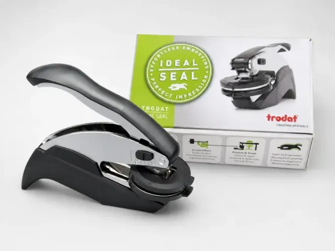 Carimbo Chancela Trodat Ideal Seal -Marca dágua / Alto-Relevo para Papel