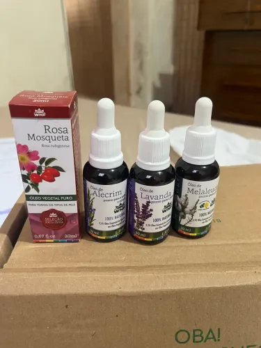 Óleos para pele alecrim,lavanda,malaleuca 20 ml e rosa mosqueta de 20 ml