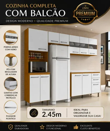 Cozinha Completa com Vidro
