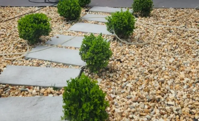 Pisantes para jardim concreto