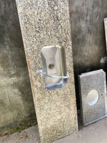 2 pia de Aço Inox com Bancada de Granito-Ótima Qualidade