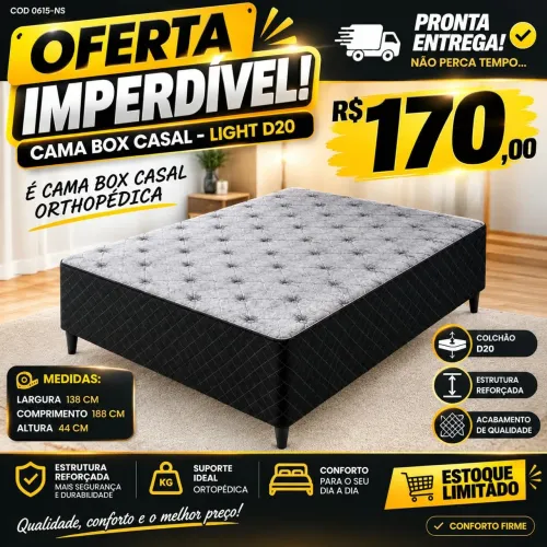 Cama box casal