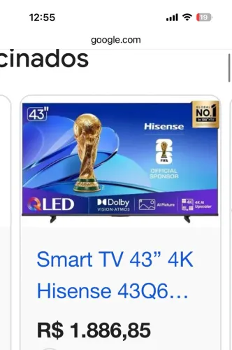 TV NOVA 43? hisense 4k