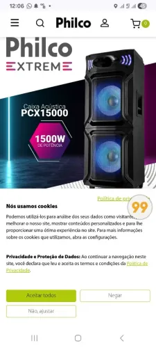 Caixa de som Philco pcx1500bt