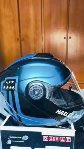 Capacete estilo harley Davidson