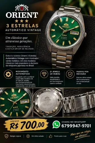 Relógio automático vintage