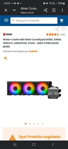 Water cooler mag coreliquid m360 msi