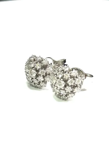 Brinco Buquê HStern em ouro branco 18k750 com diamantes