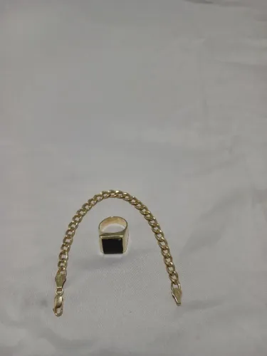 Anel De Ouro + Pulseira de Ouro