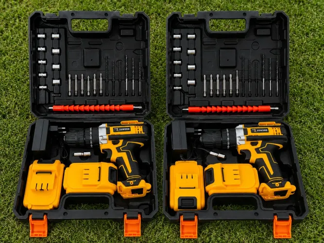 Parafusadeira Furadeira 21V Sem Fio 2 Baterias + Maleta Completa (Nova)