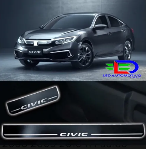 Soleira de Led Civic Corolla Onix HB20 Polo