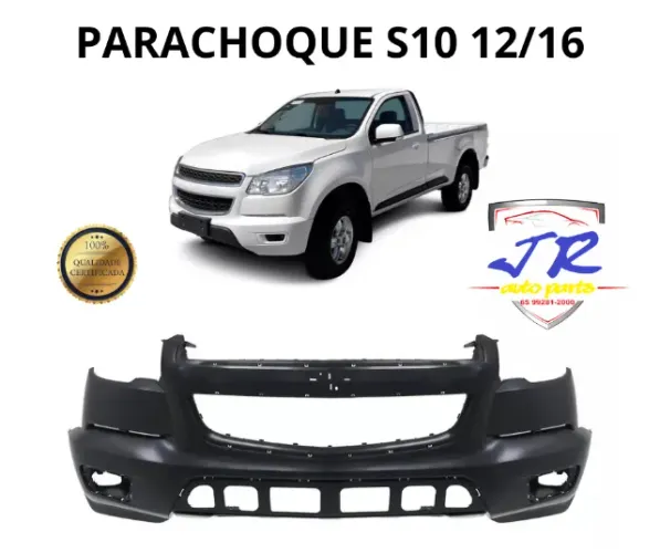 Parachoque Dianteiro S10 2012 2013 2014 2015 2016 Preto Liso