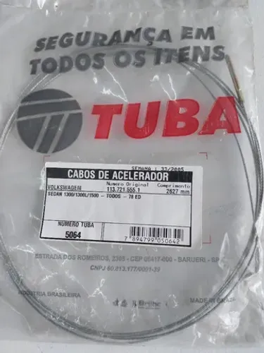 Cabo Acelerador Fusca 1300/1500 TUBA