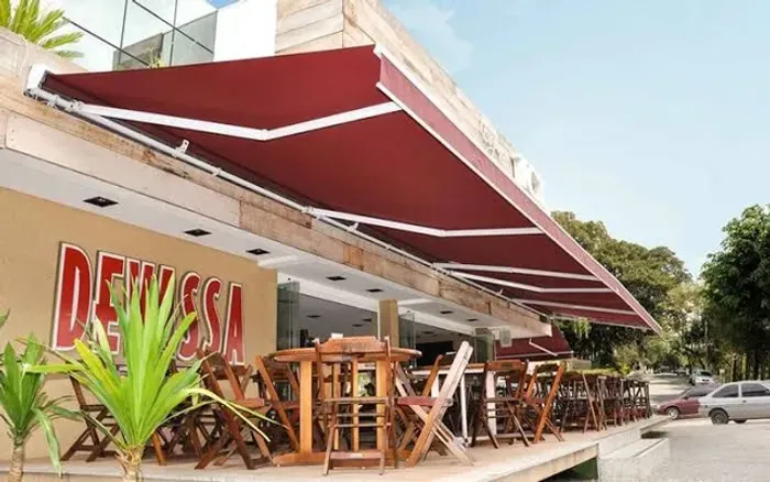 2 Toldos Articulados tecido impermeável lojas, p/ área gourmet, churras, piscina!