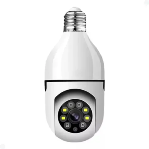 Camera Lâmpada Ip 1080p Giratoria Zoom Wifi Visão Noturna<br><br>