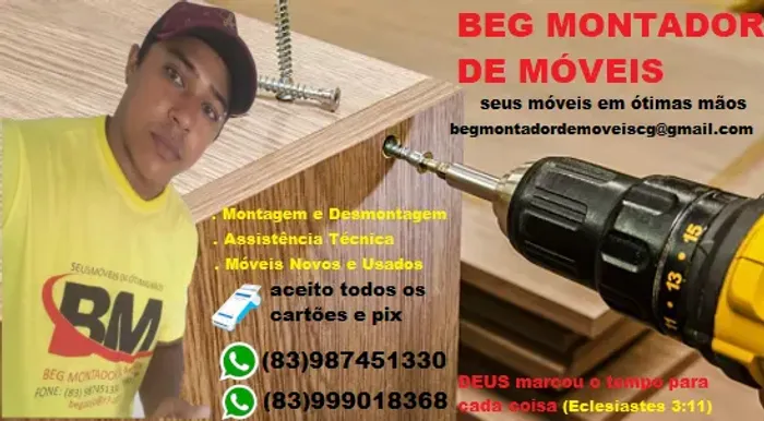 montador de móveis para mudança,concerto e manutenção em cg