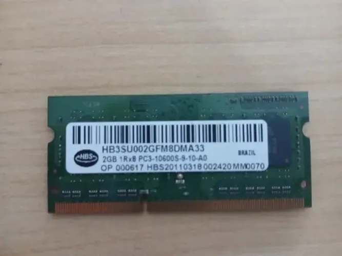 Memória RAM 2GB usada para Notebook