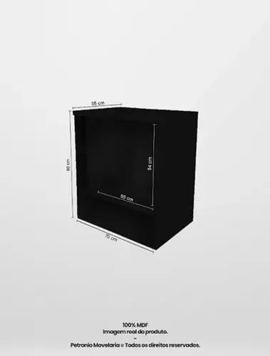 Buffet aparador para frigobar pequeno preto