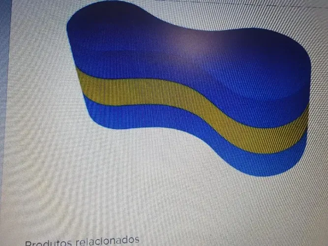 poliboia, flutuador, pull buoy, eva, cores azul e amarela