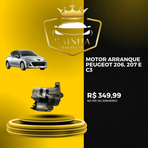 Motor Arranque Peugeot 206, 207 e C3 