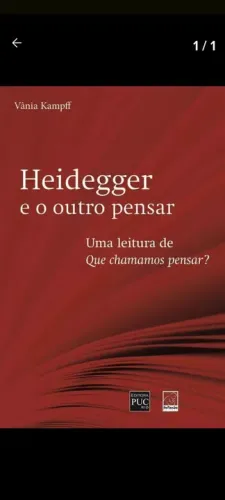 Livro Heidegger e o outro pensar, Vânia Kampff.