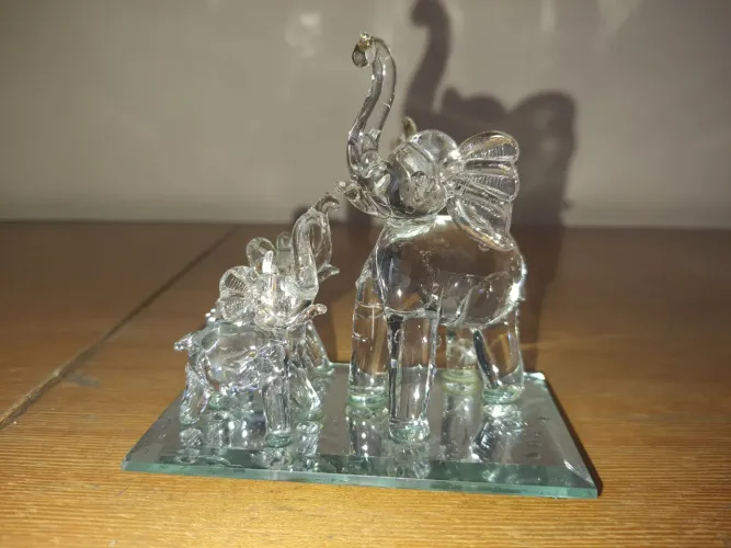 Elefantinhos em cristal 
