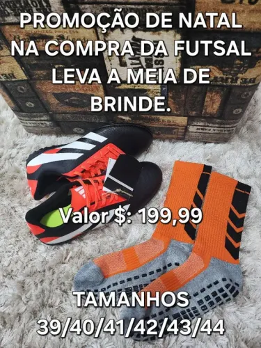 CHUTEIRA SOCIETY ORIGINAL ADIDAS + MEIA DE FUTEBOL DE BRINDE<br><br>