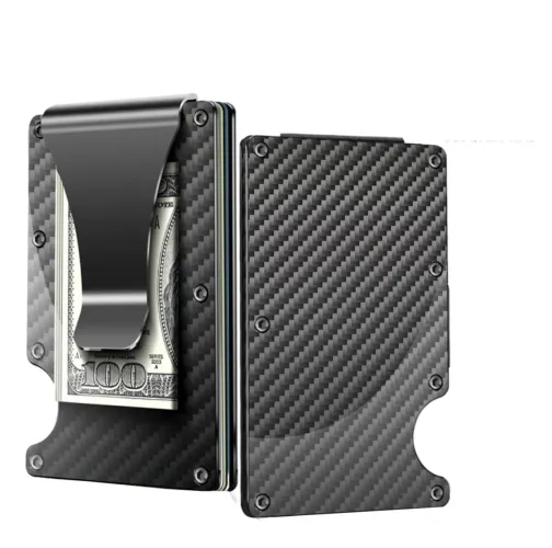Carteira de Carbono com Clip para Dinheiro