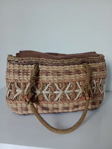 Bolsa de palha de praia 