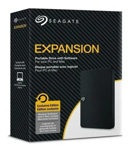 Hd Externo Portátil Seagate Expansion 1tb USB 3.0 Preto