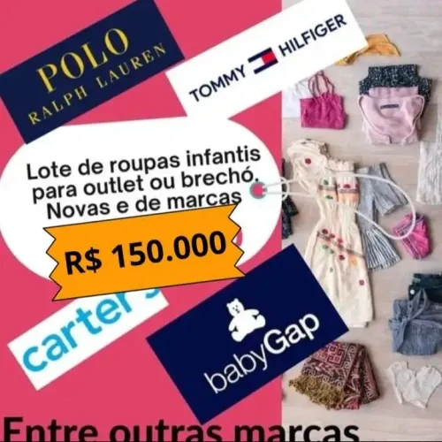 Lote de Roupas Infantis de Marca