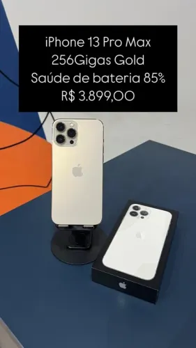IPhone 13 Pro Gold 256Gigas Saude de Bateria 85% R$ 3.899,00 Semi Novo | Loja Física |